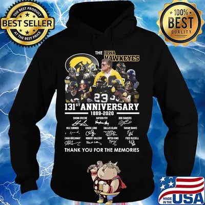 The iowa hawkeyes team 131th anniversary 1889 2020 thank you for the memories signatures s Hoodie