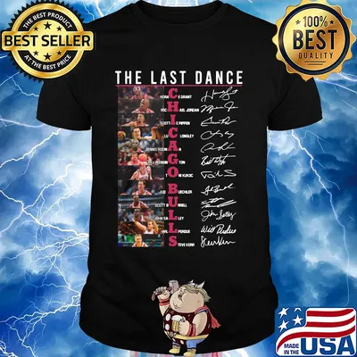 The last dance Chicago Bulls basketball team players signatures shirt