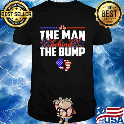 The man behind the bump American flag veteran Independence Day shirt
