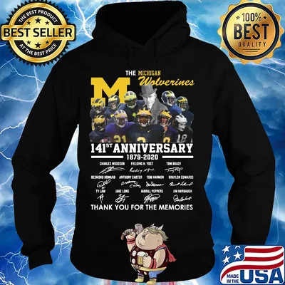 The michigan wolverines team 141th anniversary 1879 2020 thank you for the memories signatures s Hoodie