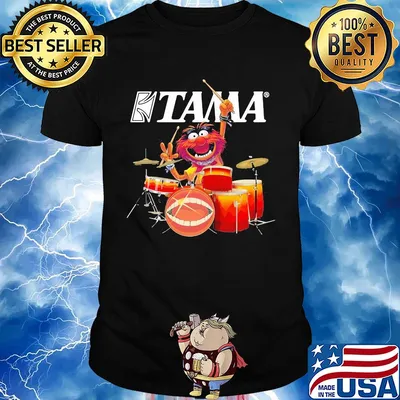The muppet show animal playing tama drumsshirt