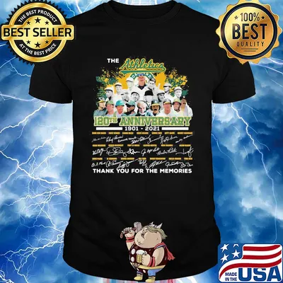 The Oakland athletics 120th anniversary 1901 2020 thank you for the memories signatures shirt