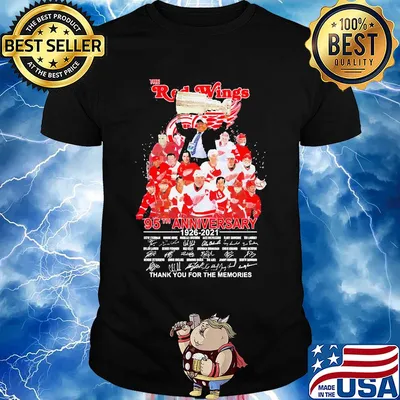 The red wings 95th anniversary 1926 2021 thank you for the memories signatures shirt