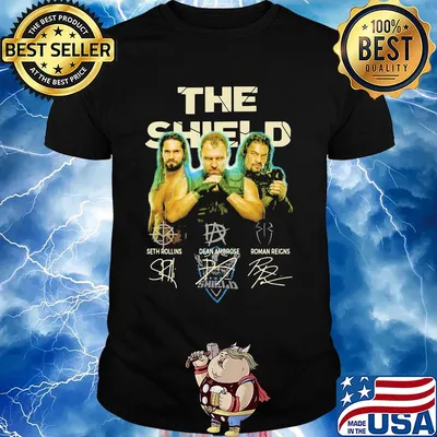 The shield seth rollins dean ambrose roman reigns signatures shirt