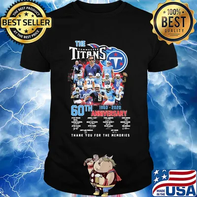 The tennessee titans 60th anniversary 1960 2020 thank you for the memories signatures shirt