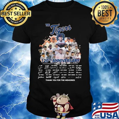 The tigers 120th anniversary 1901-2020 signatures thank you for the memories shirt