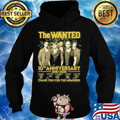The Wanted 10th anniversary 2010-2020 thank you for the memories signature s Hoodie