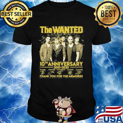 The Wanted 10th anniversary 2010-2020 thank you for the memories signature shirt