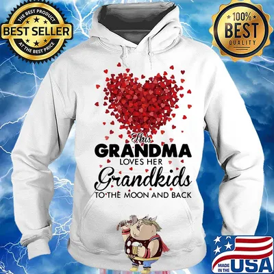 This grandma loves her grandkids to the moon and back heart s Hoodie