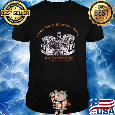 Tiger king martial arts master joe exotic tiger-kwon-do karate tiger wrestling gun shooting shirt