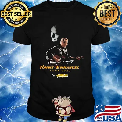 Tommy emmanuel tour 2020 to justin signatures shirt