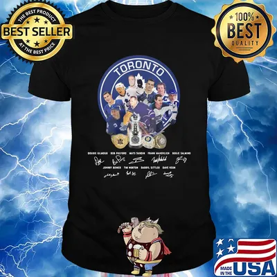 Toronto maple leafs hockey team players signatures shirt