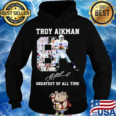 Troy aikman 8 greatest of all time signatures s Hoodie