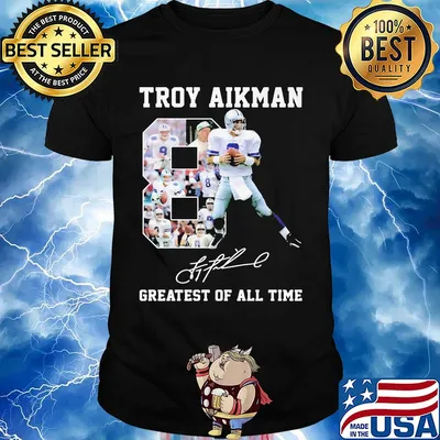 Troy aikman 8 greatest of all time signatures shirt