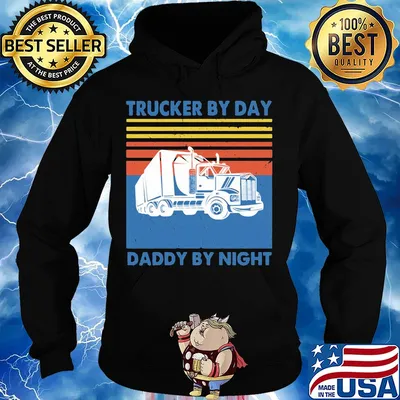 Trucker by day daddy by night vintage s Hoodie