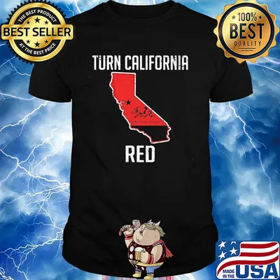 Turn california red flag shirt