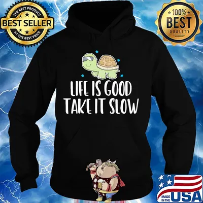 Turtles life is good take it slow stars s Hoodie