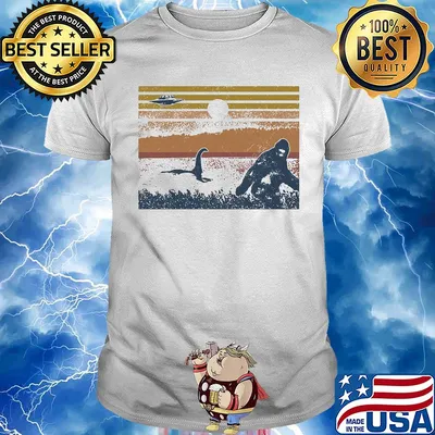 Ufo dinosaurs and bigfoot vintage shirt
