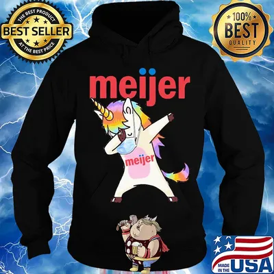 Unicorn mask dabbing meijer logo s Hoodie