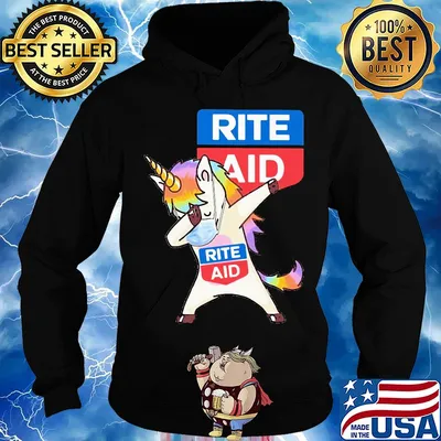 Unicorn mask dabbing rite aid logo s Hoodie