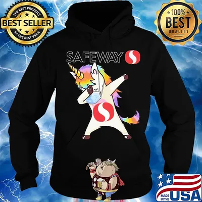 Unicorn mask dabbing safeway logo s Hoodie