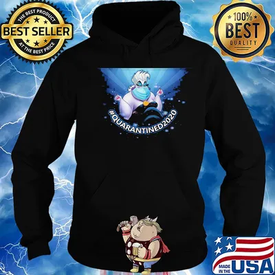 Ursula Disney face mask Quarantined 2020 s Hoodie