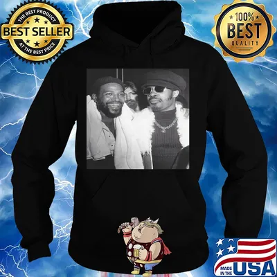 Vintage stevie wonder with marvin gaye poster s Hoodie