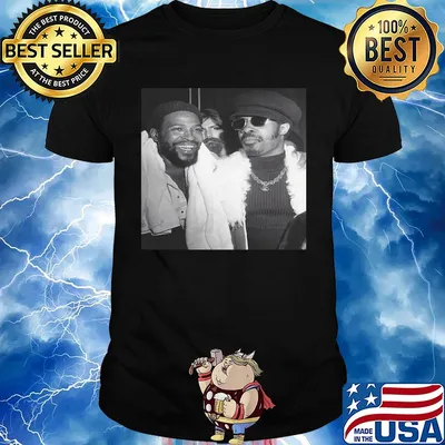 Vintage stevie wonder with marvin gaye poster shirt