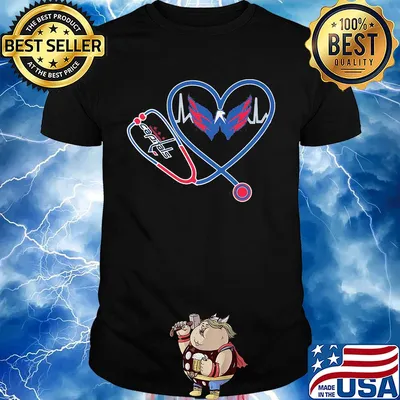 Washington capitals hockey stethoscope heart shirt