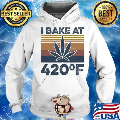 Weed i bake at 420f vintage s Hoodie