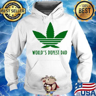 Weed world's dopest dad s Hoodie