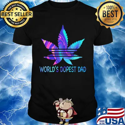Weed world's dopest dad vintage colors shirt