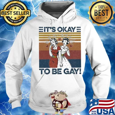 Woman it's okay to be gay vintage s Hoodie