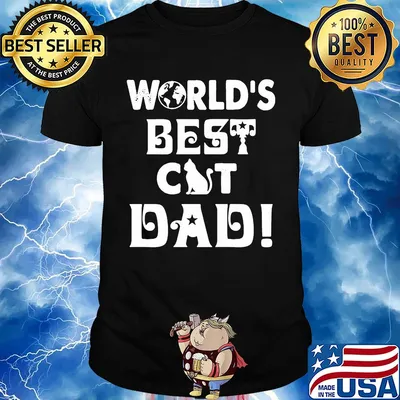 World's best cat dad happy father's day shirt