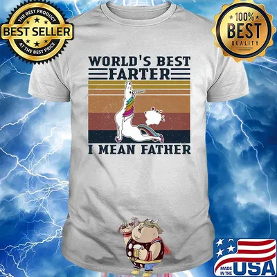 World's best farter I mean father Unicorn vintage shirt