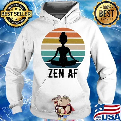 Yoga woman zen af vintage s Hoodie
