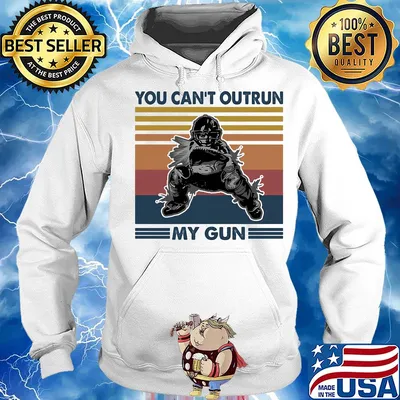 You can't outrun my gun Hockey vintage s Hoodie