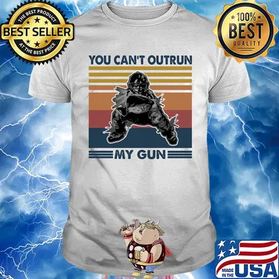 You can't outrun my gun Hockey vintage shirt