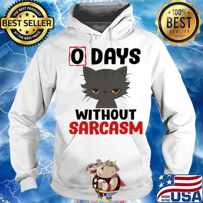 0 days without sarcasm funny s Hoodie