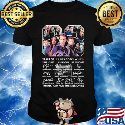 03 years of 2017 2020 13 reasons why 3 seasons 40 episodes thank you for the memories signatures shirt