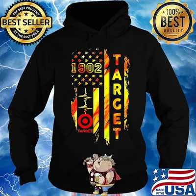 1902 target heartbeat america flag independence day s Hoodie
