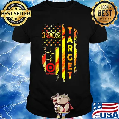 1902 target heartbeat america flag independence day shirt