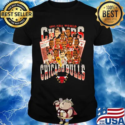 1991 nba world champs chicago bulls basketball shirt
