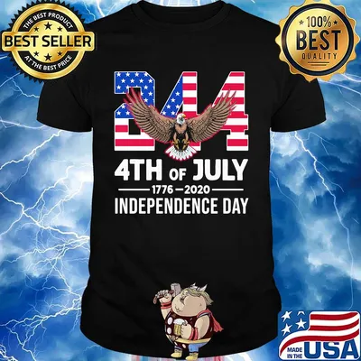 244 4th Of July 1776 2020 Independence Day Bald Eagle Shirt