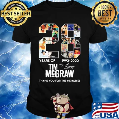 28 years of 1992 2020 Tim McGraw thank you for the memories signature shirt