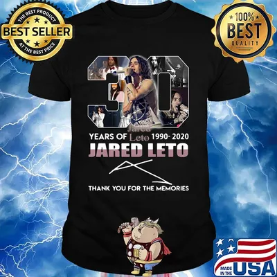 30 years of 1990 2020 jared leto thank you for the memories signature shirt