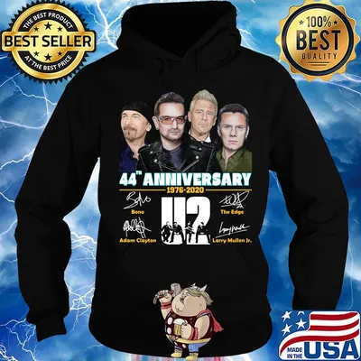 44th anniversary 1976 2020 u2 members signatures s Hoodie