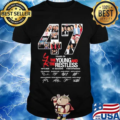 47 years of the young and the restless tv show 1973 2020 47 seasons 11949 episodes signatures shirt