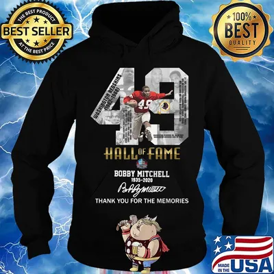49 hall of fame bobby mitchell 1935 2020 thank you for the memories signature s Hoodie