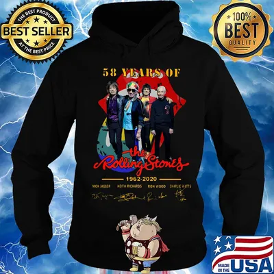 58 years of the rolling stones 1962 2020 signatures s Hoodie